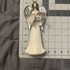 Elegant Angel Figurine with Silver Wings